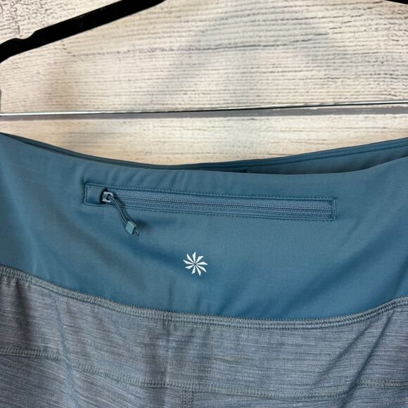 Athleta Plus Size Teal Heather Run With It Textured 3.5in Shorts Size 3X - Picture 6 of 9